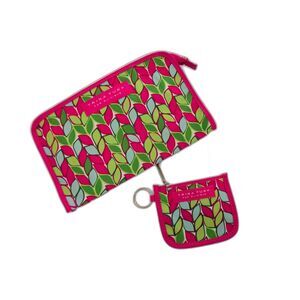 Trina Turk Clinique Makeup Bag Coin Purse Pink Multicolor Travel